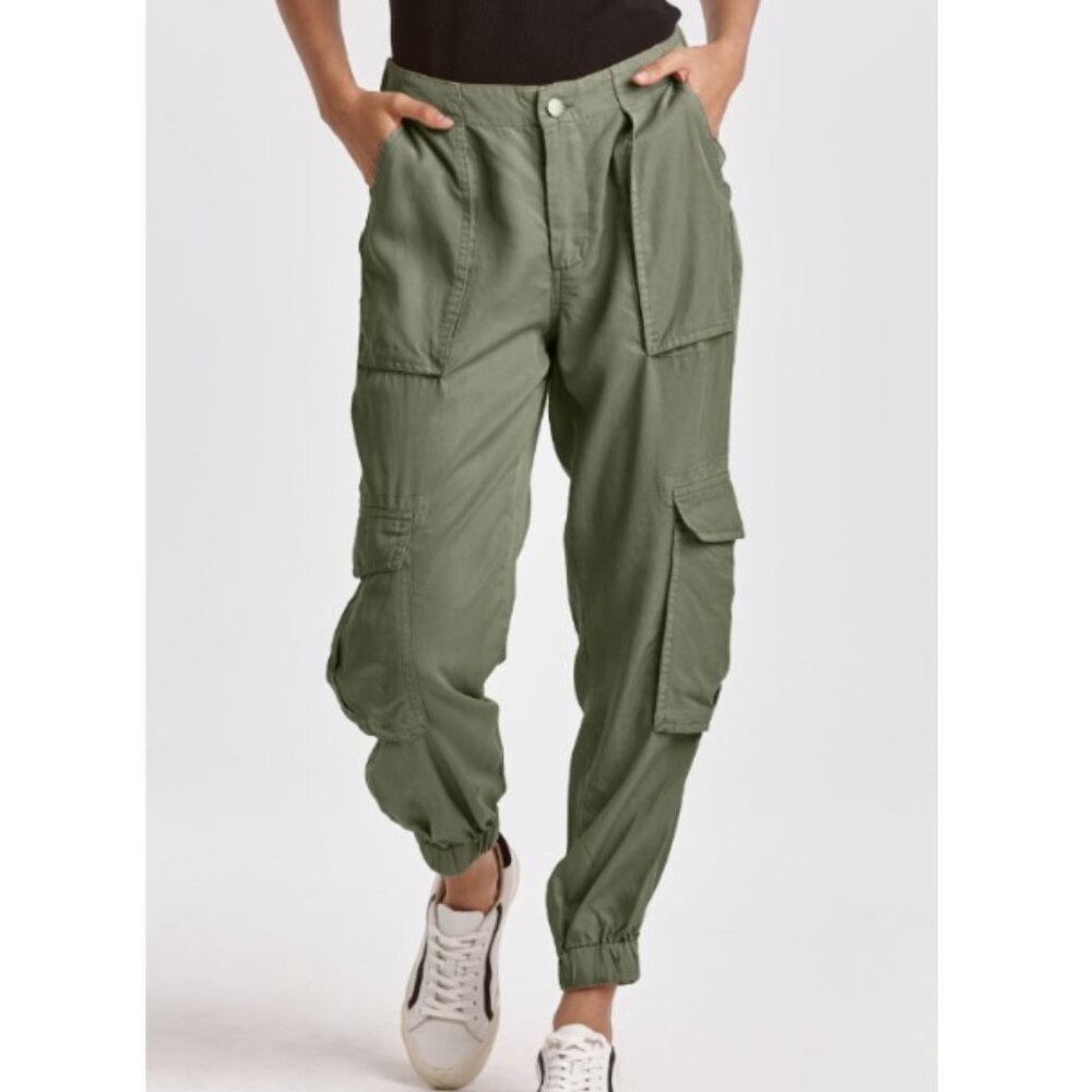 Dear John Denim Sandy Desert Sage Super High Rise Ankle Pants